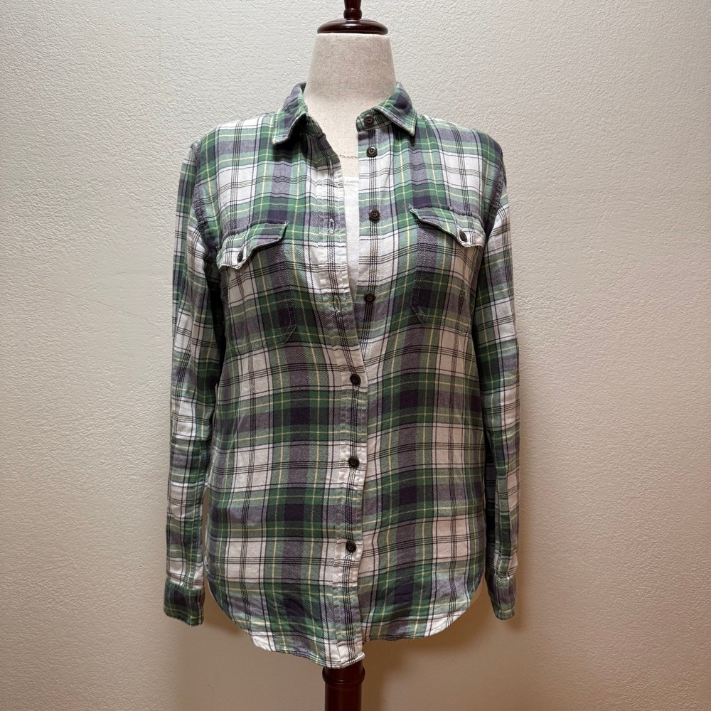 Filson Plaid Cotton‎ Button Down Outdoor Shirt Women Size Medium
